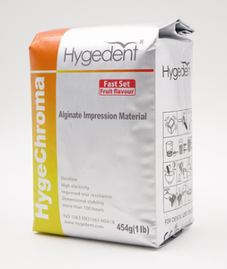 Hygedent Alginate Dust Free High Elasticity 1lb Bag (Setting/phase: HygeChroma Fast Set Fruit Flavor )